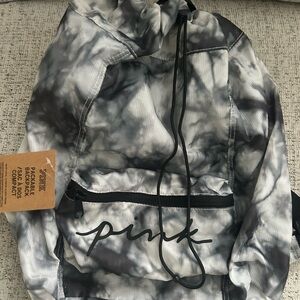 PINK Victoria's Secret Kids Black and Gray Backpack NEW